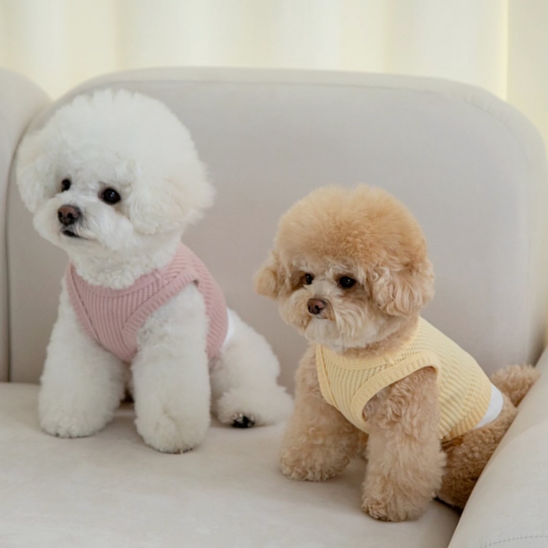 犬服 やわらか肌触りニットベスト