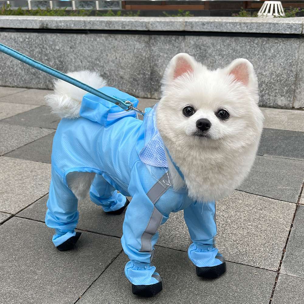 犬服 雨の日も安心 全身防水つなぎ