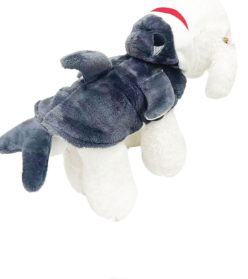 犬服 海の生き物なりきり鮫モチーフ犬用着ぐるみアウター