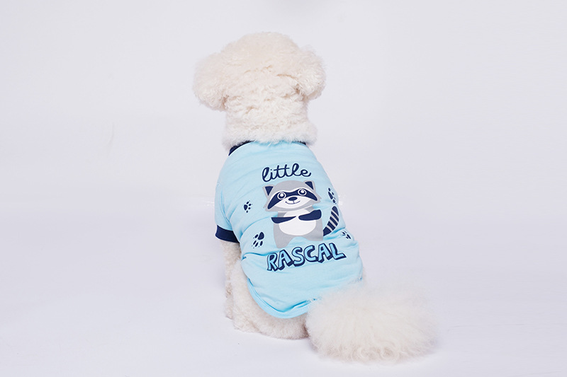 犬服 あらいぐまプリントのいたずらっ子トレーナー