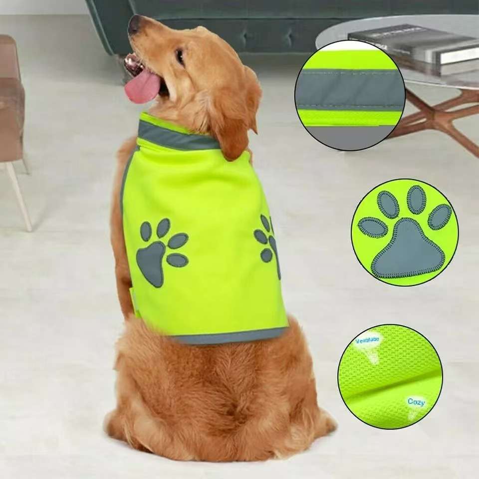 犬服 安全反射ベスト 夜間散歩必需品