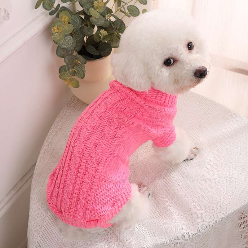 犬服  もこもこニットセーター 愛犬用あったか冬服