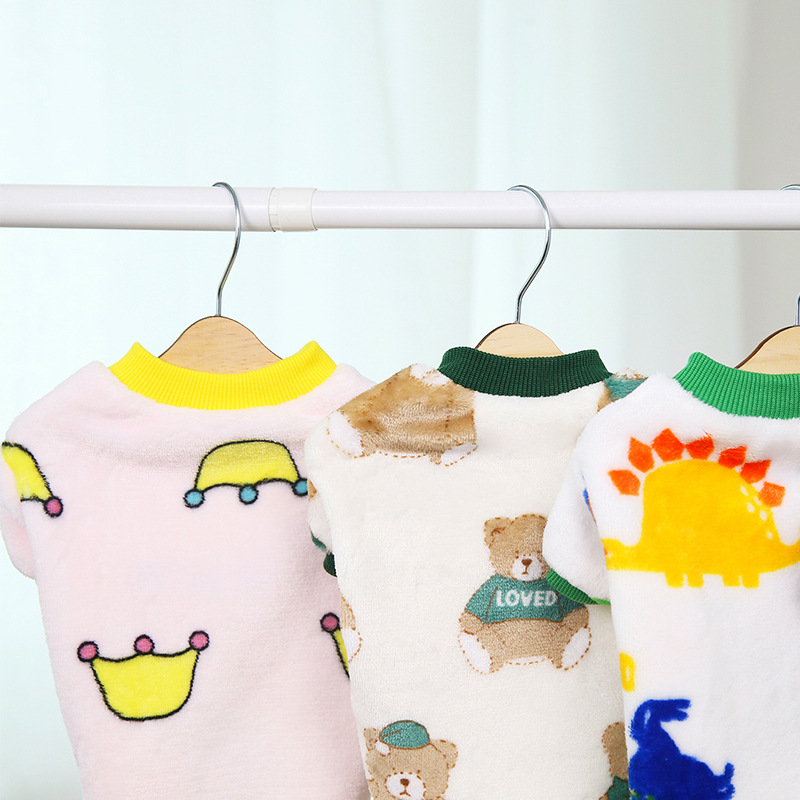 犬服 可愛い果物と動物プリント柄トレーナー