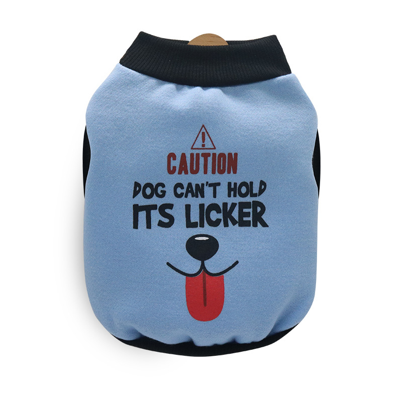 犬服 うさぎ眼鏡プリント裏起毛トレーナー