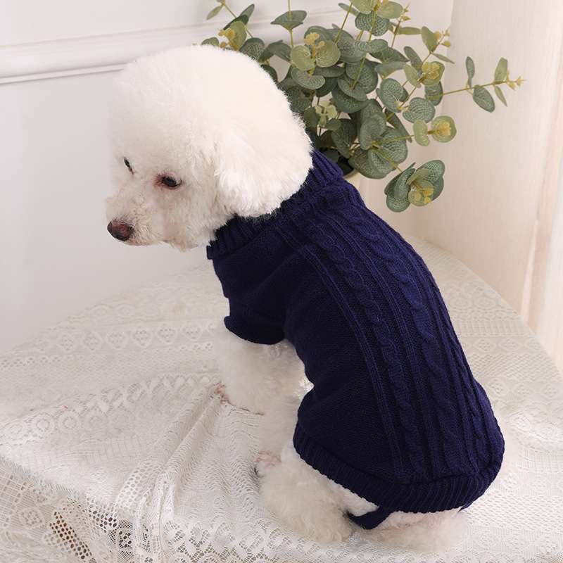 犬服  もこもこニットセーター 愛犬用あったか冬服