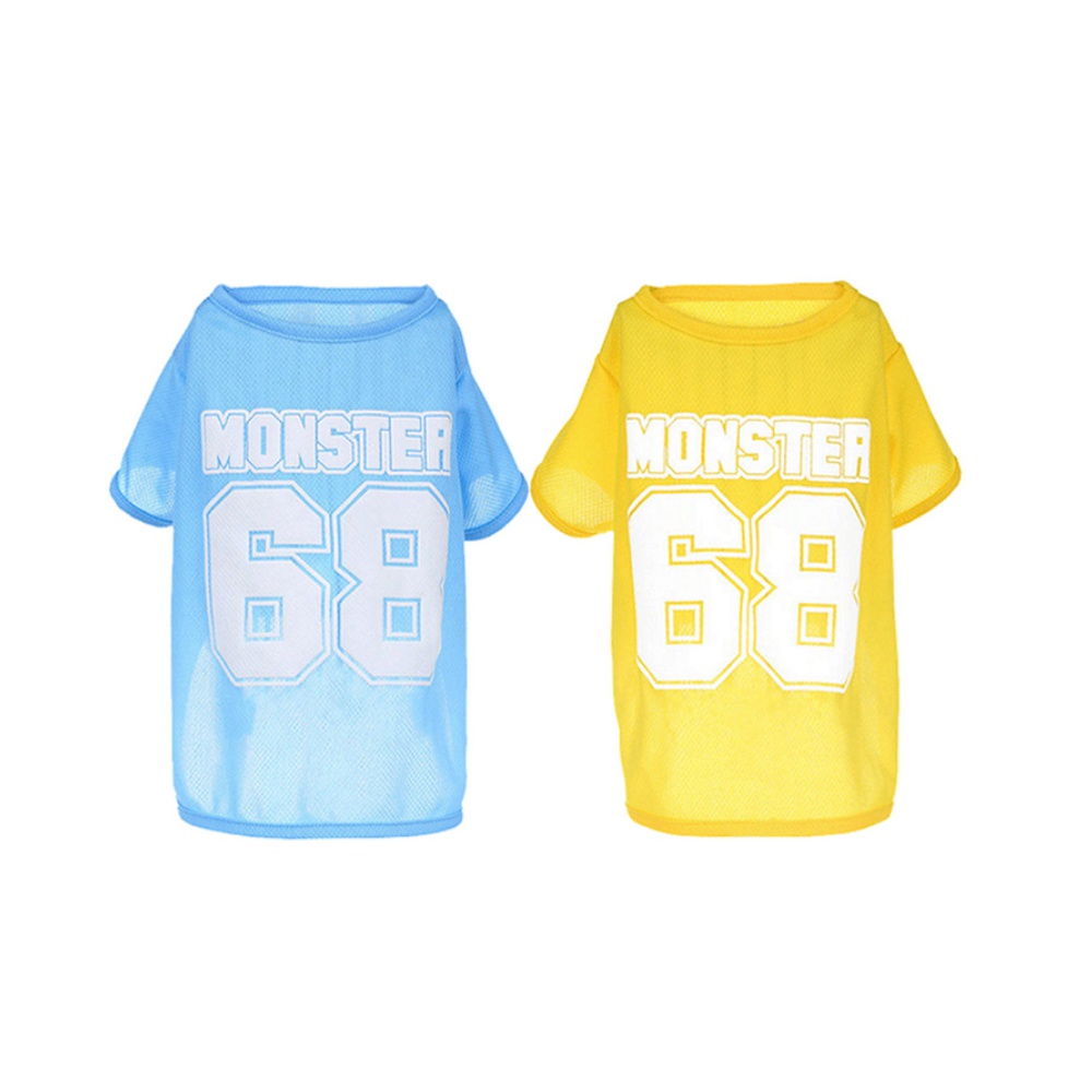 犬服 運動番号プリント半袖犬用Tシャツ
