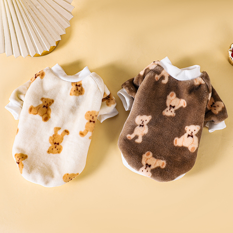 犬服 ふわふわぬいぐるみ柄もこもこトレーナー