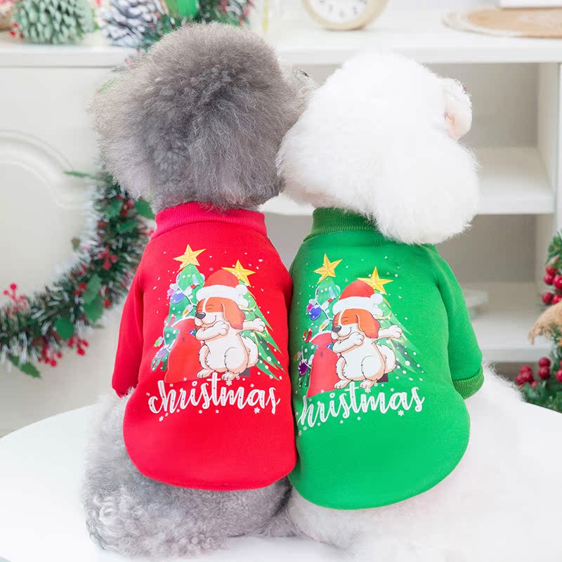 犬服 聖夜のわんちゃん刺繍入り冬季限定犬服