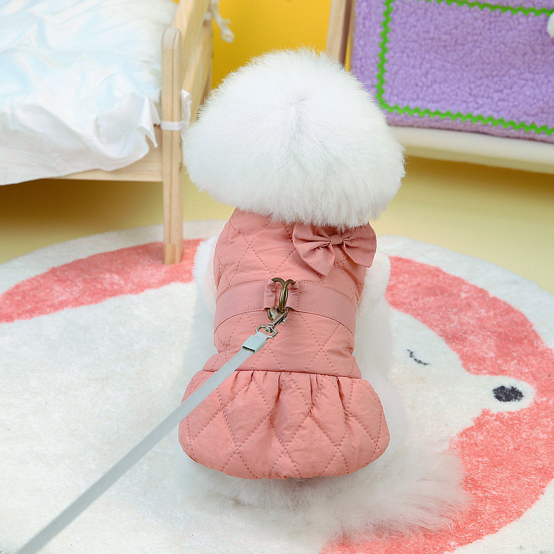 犬服 可愛いベスト型防寒着 中小型犬用秋冬新作