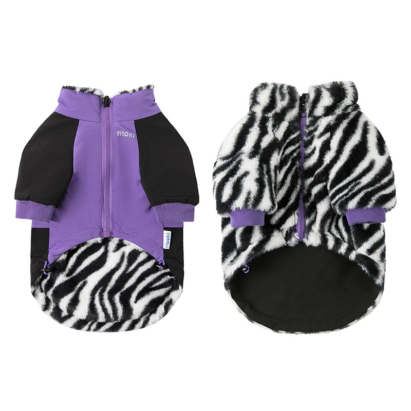 犬服 ゼブラ柄もこもこ切替トレーナー