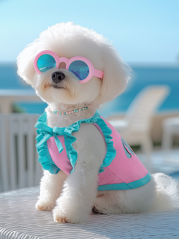 犬服 うきうき南国リゾートベスト