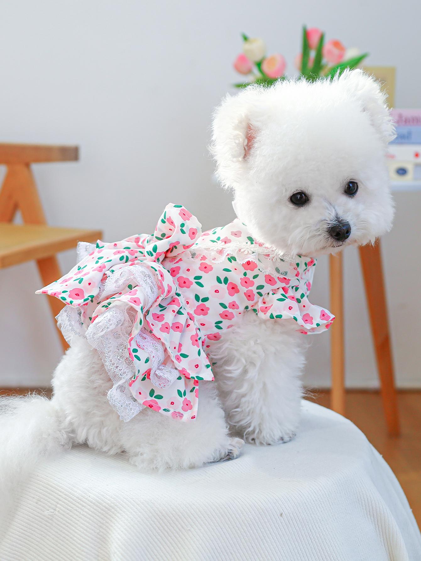 犬服 花園姫フリルワンピース