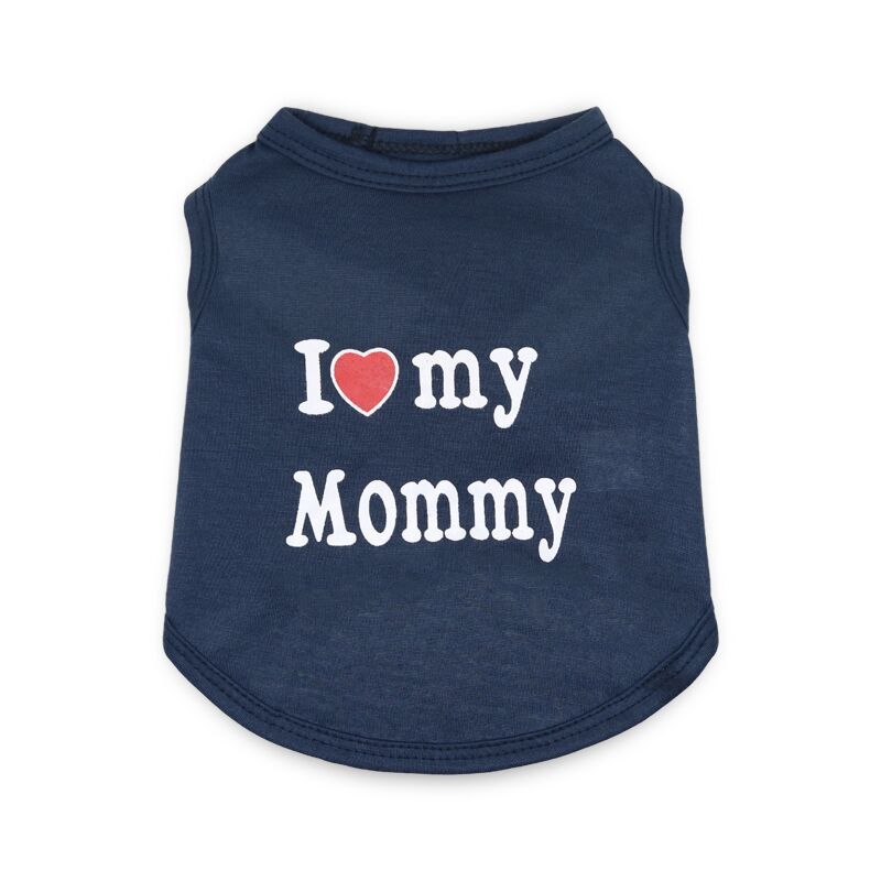 犬服 家族への愛情表現ハートメッセージ犬用Tシャツ