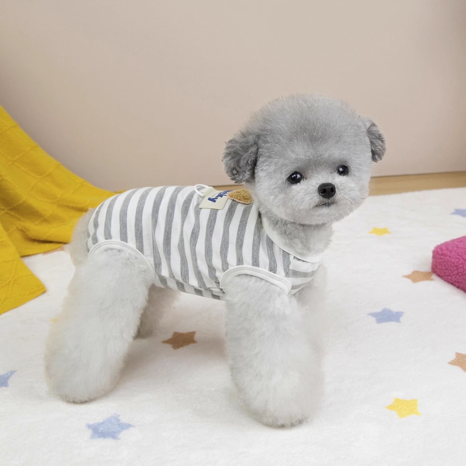 犬服 さわやかボーダークールウェア