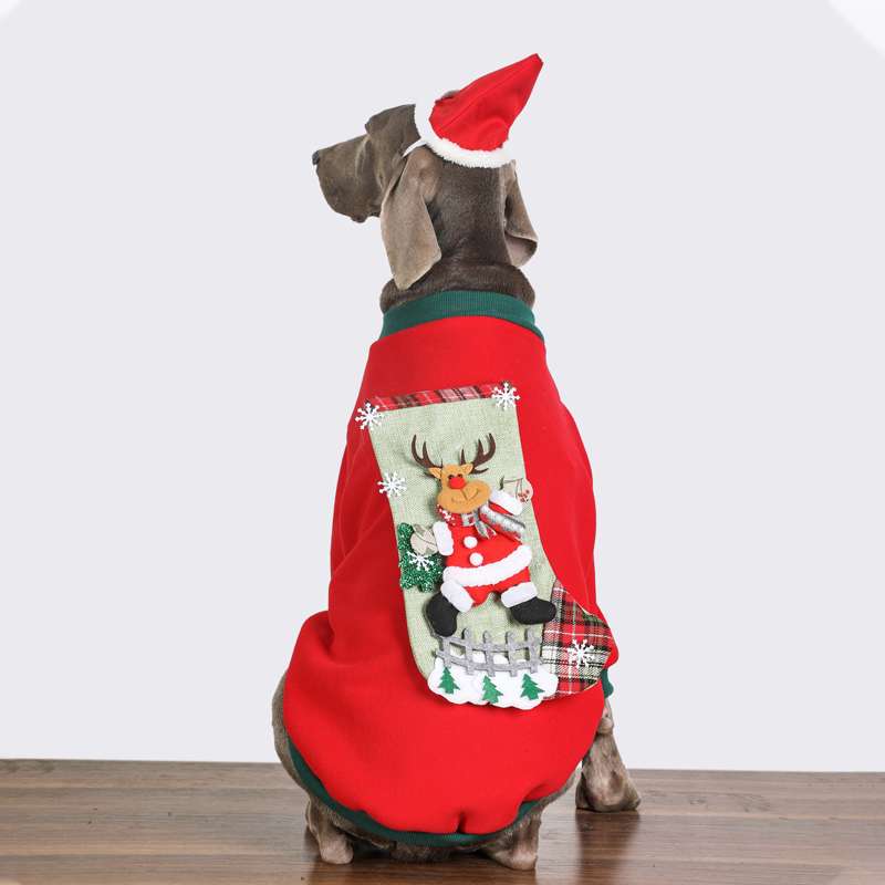 ×犬服 クリスマス柄大型犬用スウェット