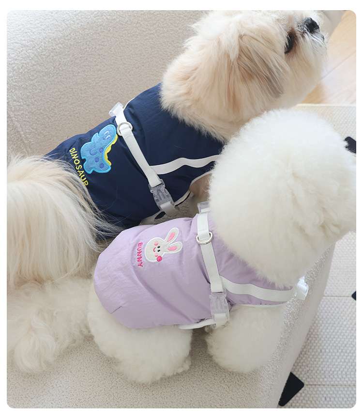 犬服 くまさんデザインの犬用ベスト