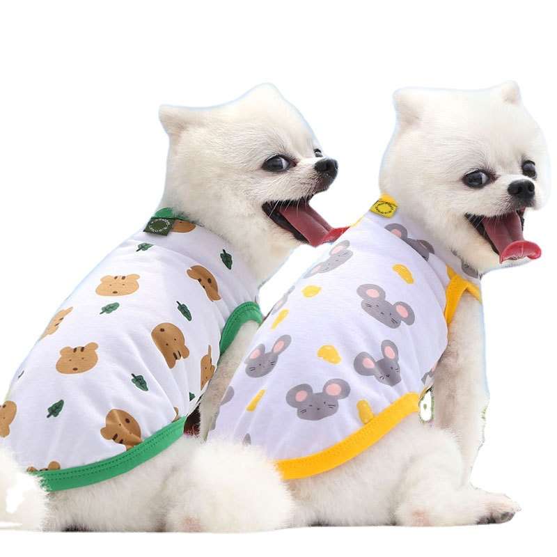 犬服 かわいい動物柄のワンちゃん用Tシャツ