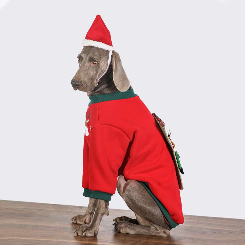 ×犬服 クリスマス柄大型犬用スウェット