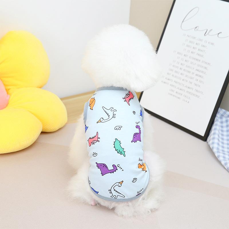 犬服 恐竜パレード涼やかタンクトップ