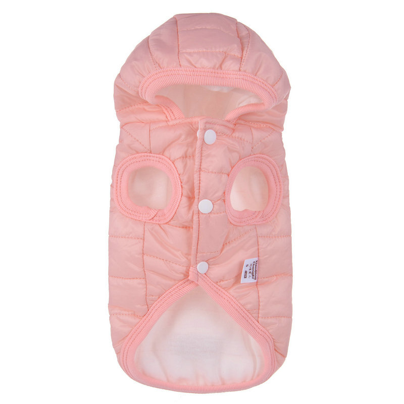 犬服 愛犬の寒さ対策に最適なふんわり軽量フード付きダウンベスト