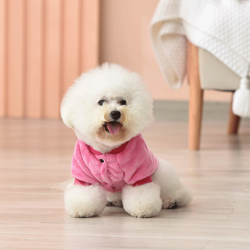 犬服 ロゴ刺繍入りふわふわ起毛トレーナー