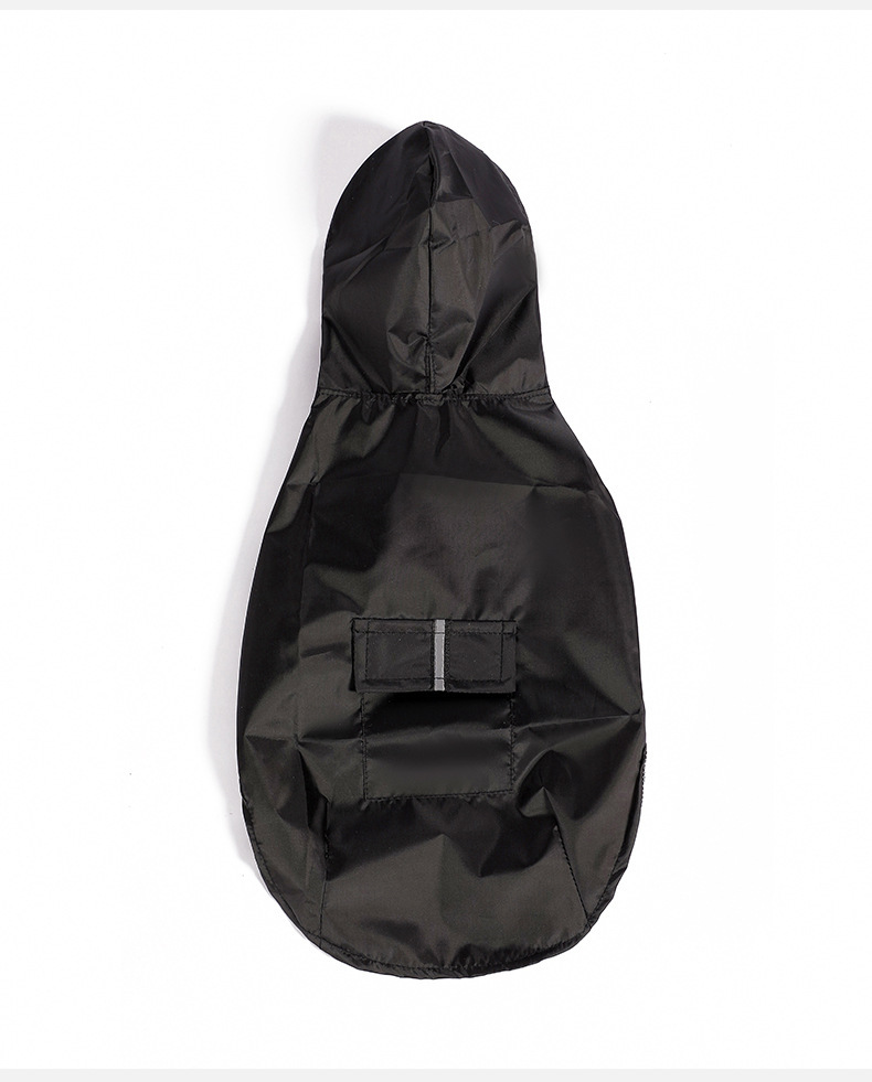 犬服 大型犬対応防水頭巾付きレインコート