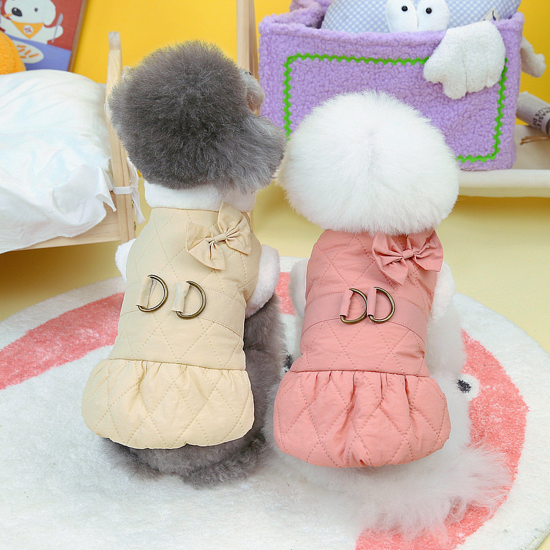 犬服 可愛いベスト型防寒着 中小型犬用秋冬新作