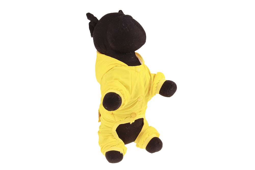 犬服 反射帯付き四足フード付き防水つなぎ型犬用雨具