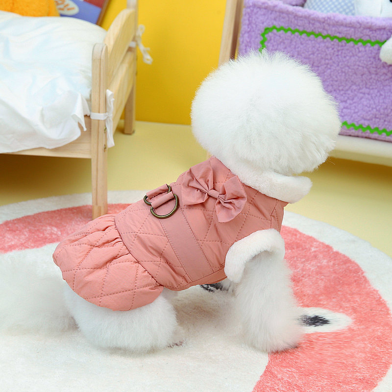 犬服 可愛いベスト型防寒着 中小型犬用秋冬新作