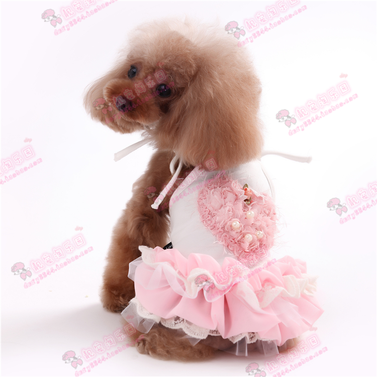 犬服 ふわふわお姫様フリルワンピース