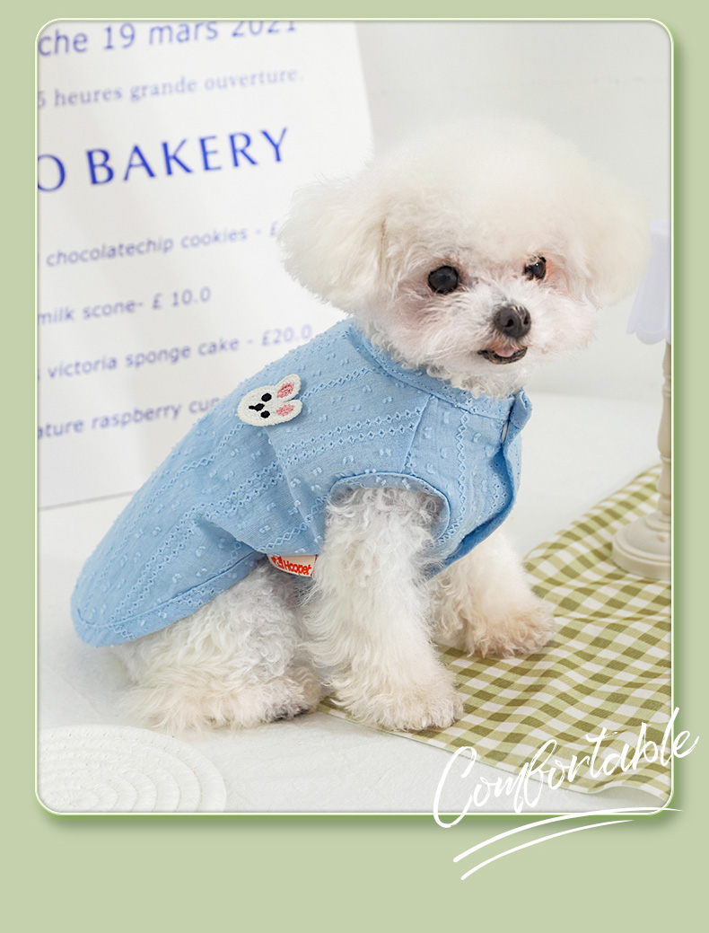 犬服 キュートな犬プリントフード付き裏毛パーカー