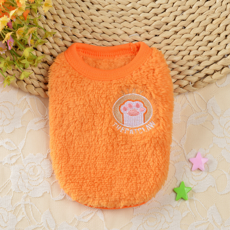 犬服 ふわふわもこもこ刺繍ワンポイント犬用トレーナー