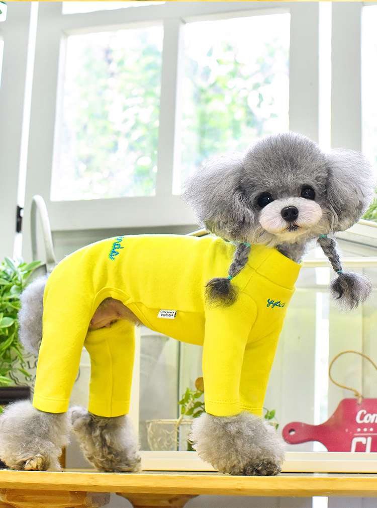 犬服 もこもこ着ぐるみ風あったかつなぎ