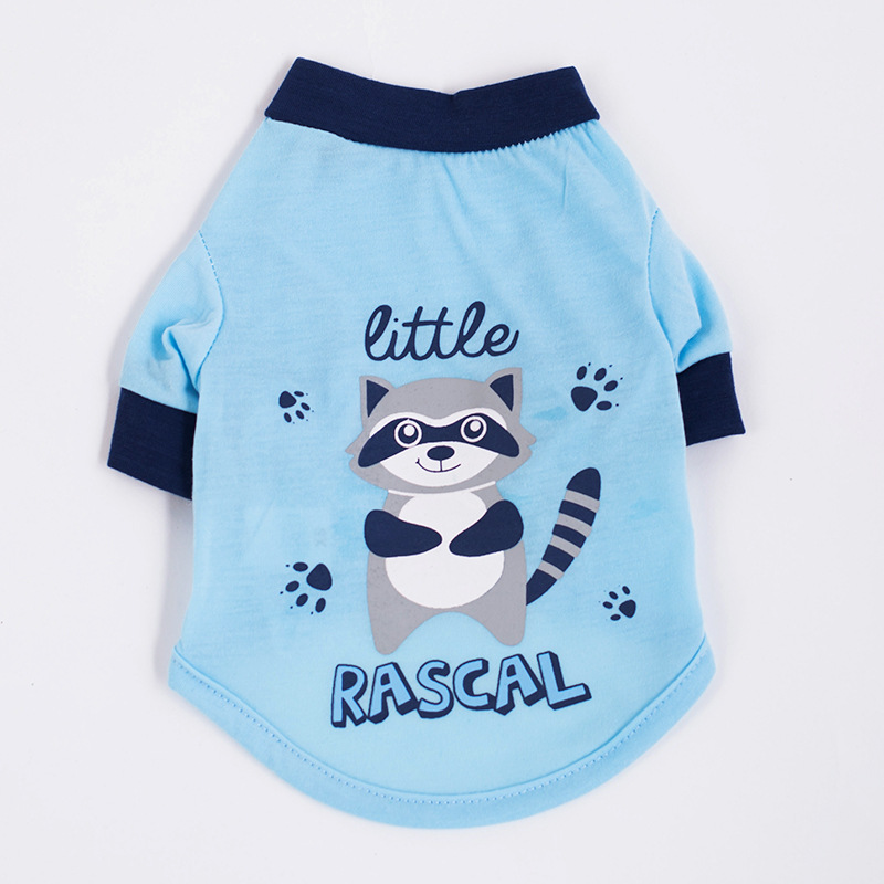 犬服 あらいぐまプリントのいたずらっ子トレーナー