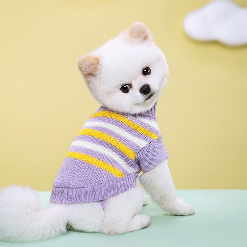 犬服 愛情ハート模様ドッグニット