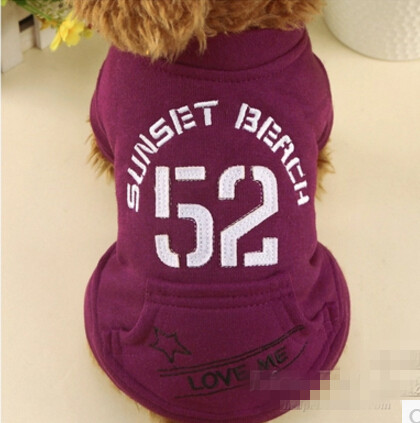 犬服 小型犬用厚手スウェットシャツ５２番ロゴ