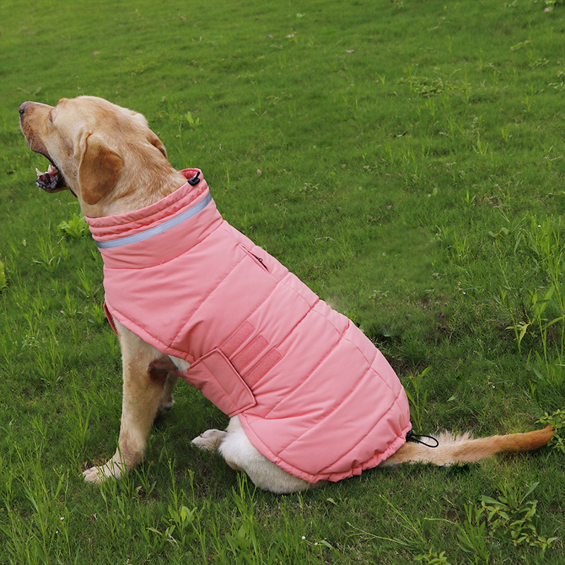 犬服 高機能中綿入り防寒ハイネック犬用ベスト