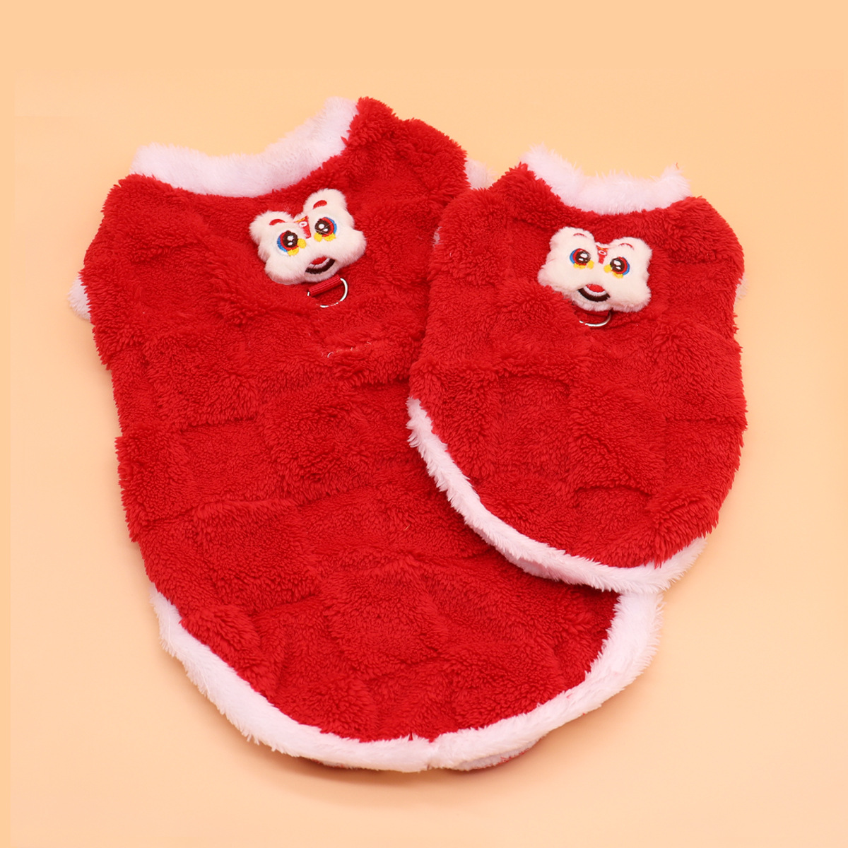 犬服 もこもこ生地のうさぎワンポイントトレーナー