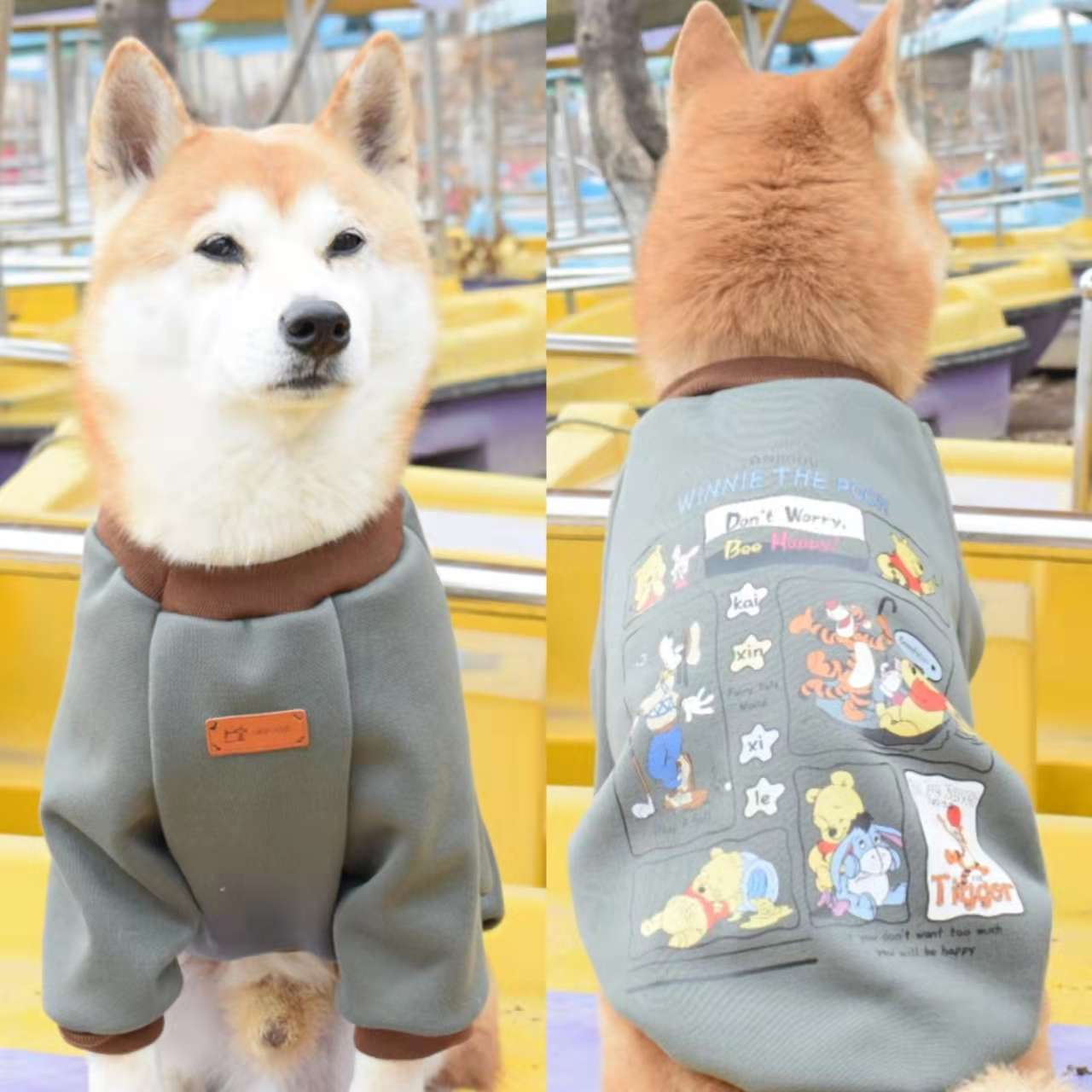 ×犬服 柴犬用キャラクタープリント着ぐるみ