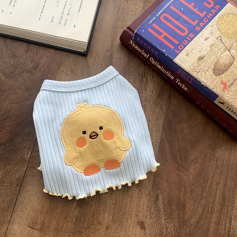 犬服 ふわもこ動物アップリケTシャツ