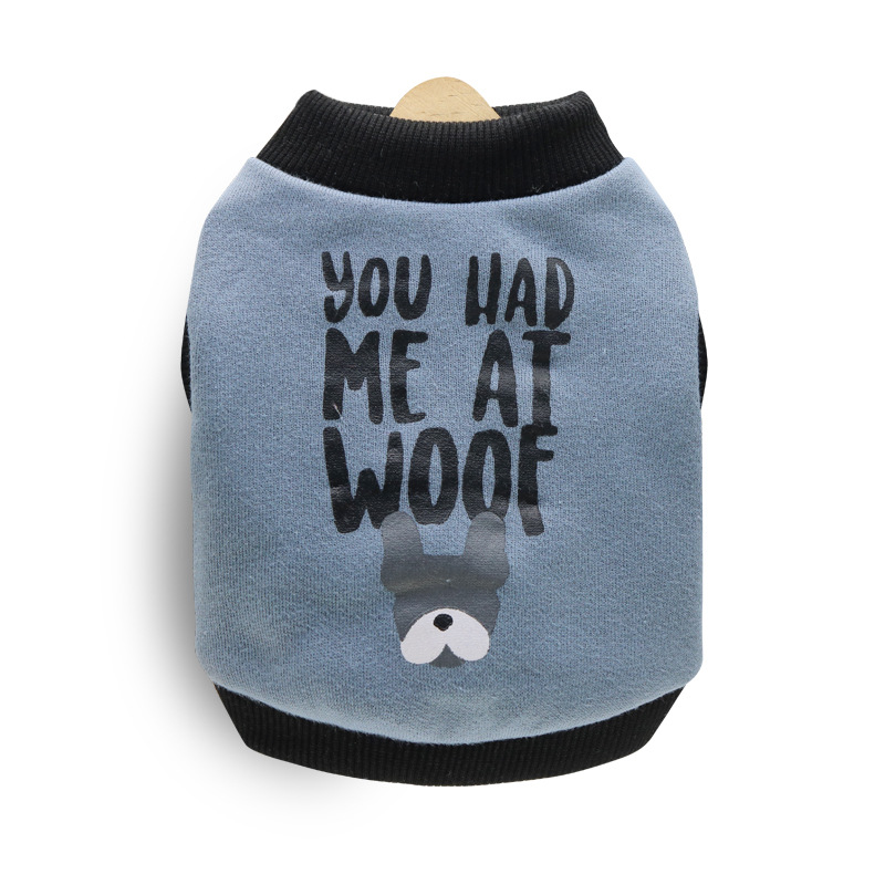 犬服 うさぎ眼鏡プリント裏起毛トレーナー