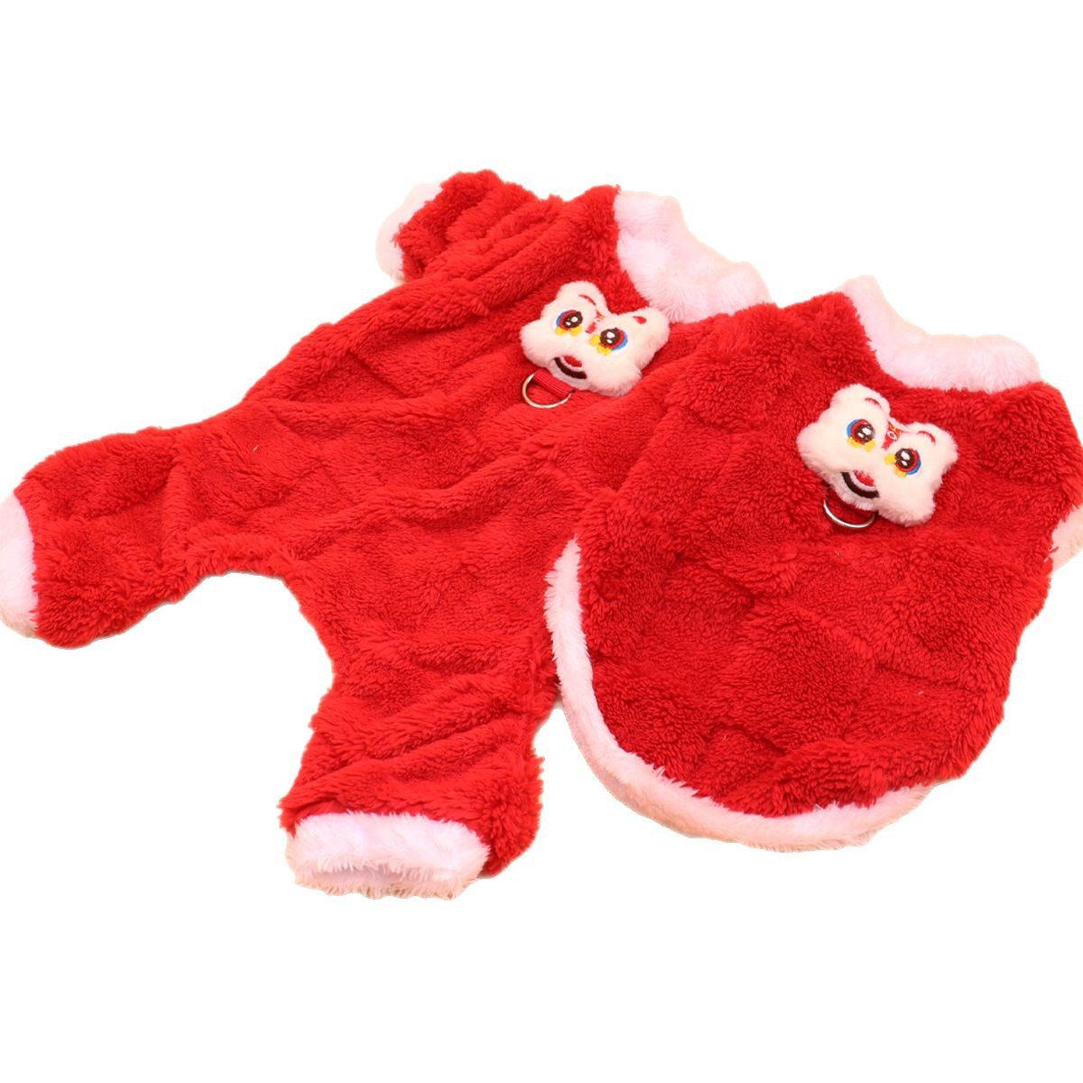 犬服 もこもこ生地のうさぎワンポイントトレーナー