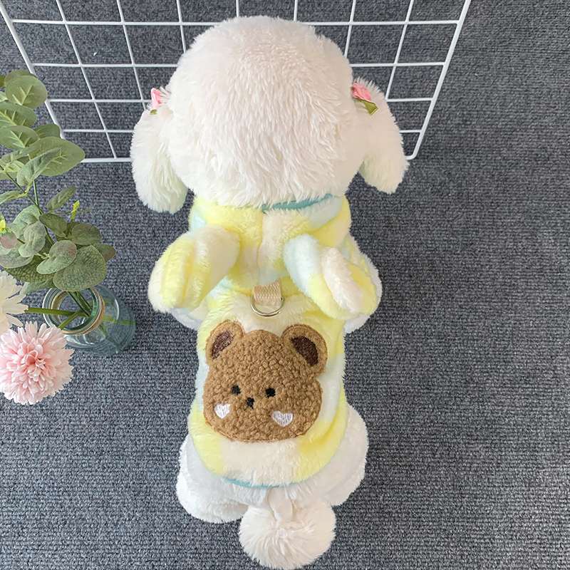 犬服 ふわもこクマちゃんパーカー