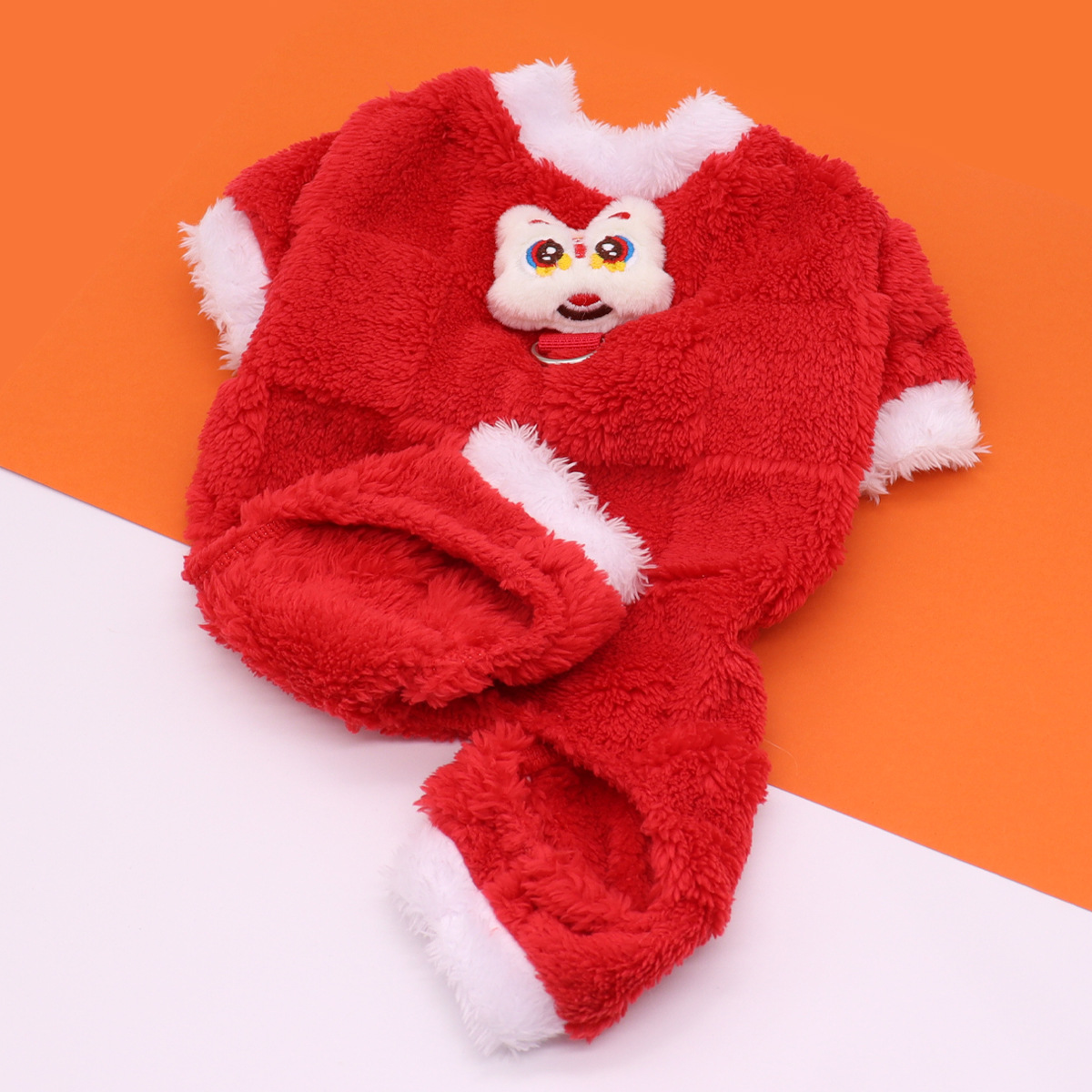 犬服 もこもこ生地のうさぎワンポイントトレーナー