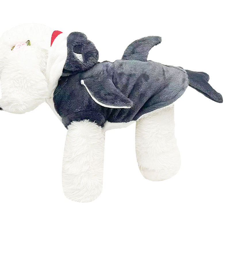 犬服 海の生き物なりきり鮫モチーフ犬用着ぐるみアウター