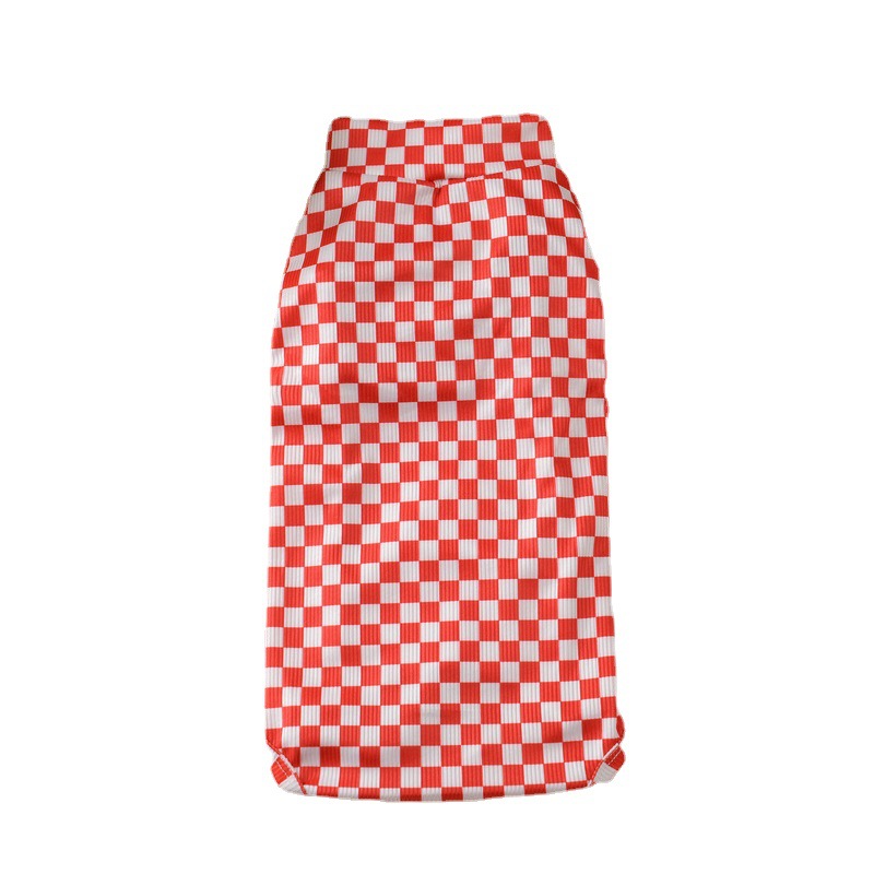 犬服 市松模様のカジュアル四つ足トレーナー