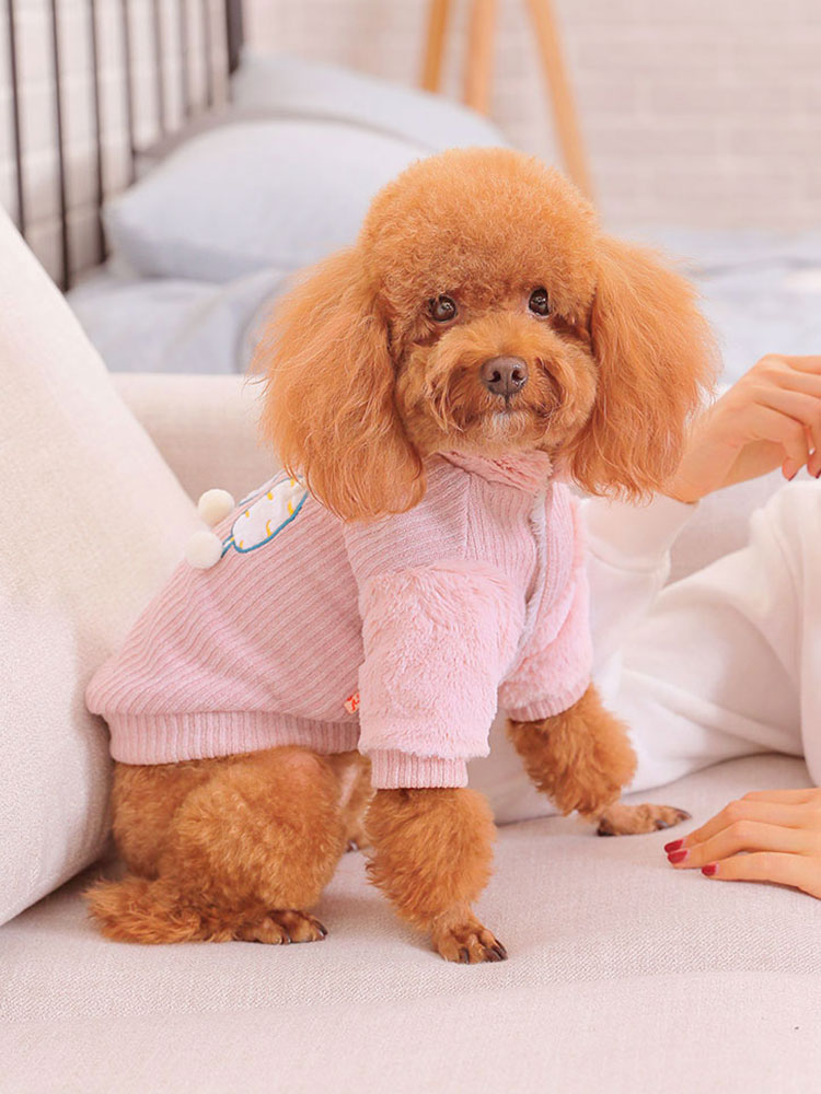 犬服 ねこ三兄弟刺繍もこもこトレーナー