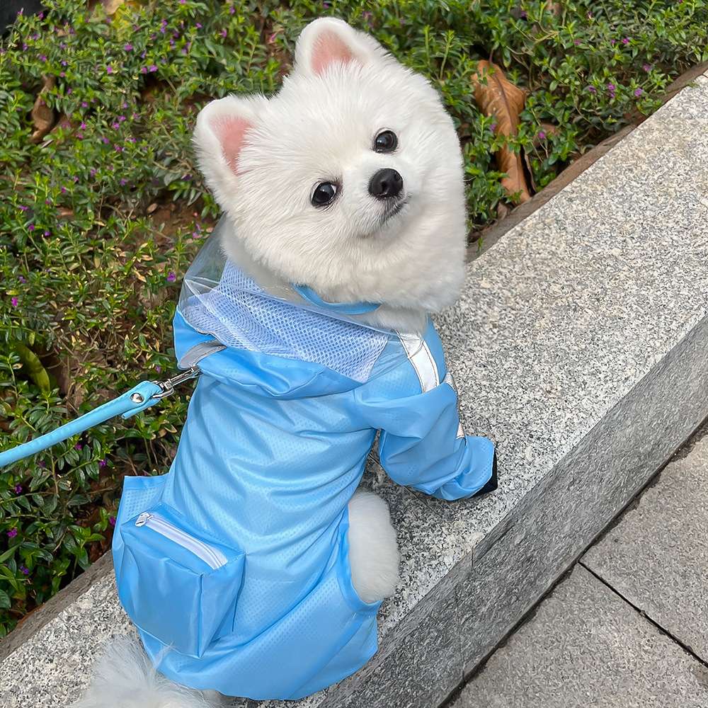 犬服 雨の日も安心 全身防水つなぎ