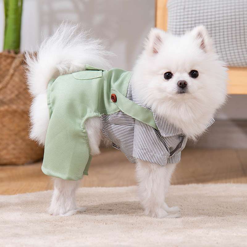 犬服  ふわもこワンちゃんのオシャレつなぎ