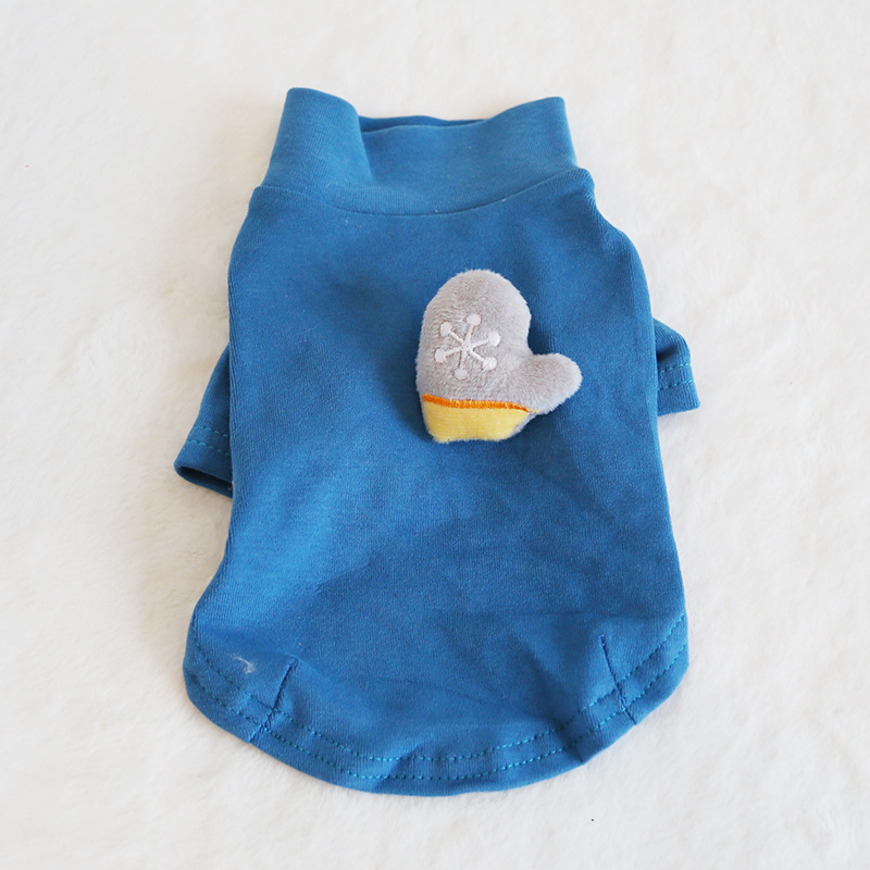 犬服 聖夜のブーツ刺繍もこもこ長袖犬服